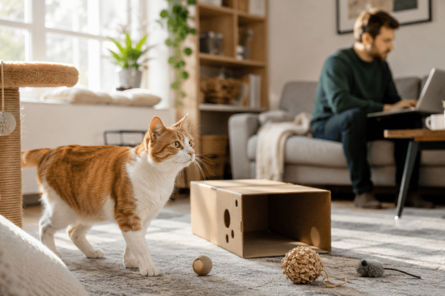 How to Keep Your Indoor Cat Entertained When You’re Busy - Catpat