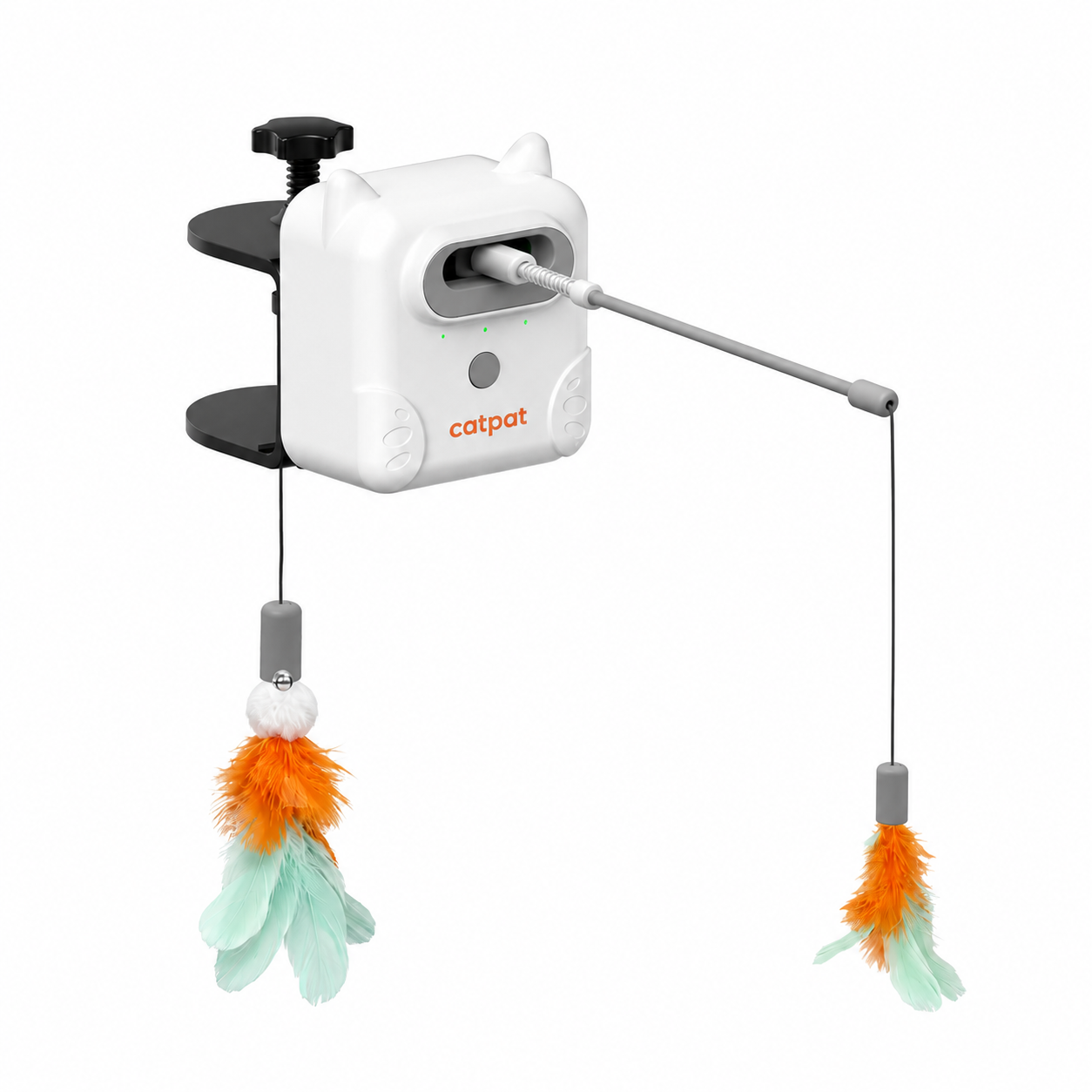 CatPat Interactive Cat Toys for Indoor Cats, Dual Feather Self-Play Toy to Keep Cats Busy While You Relax