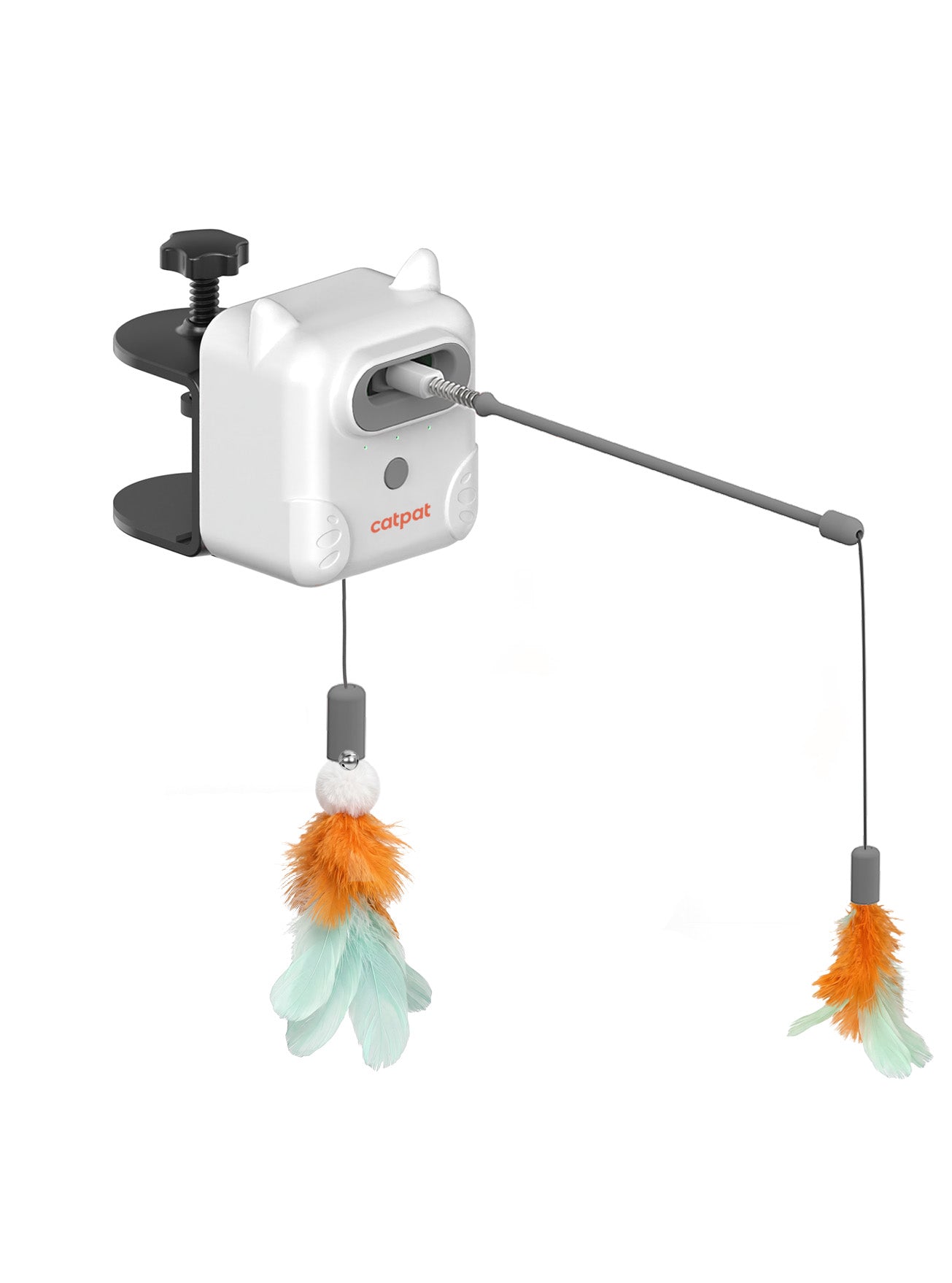 Dual Feather Interactive Cat Toy – 3 Play Modes for Indoor Cats