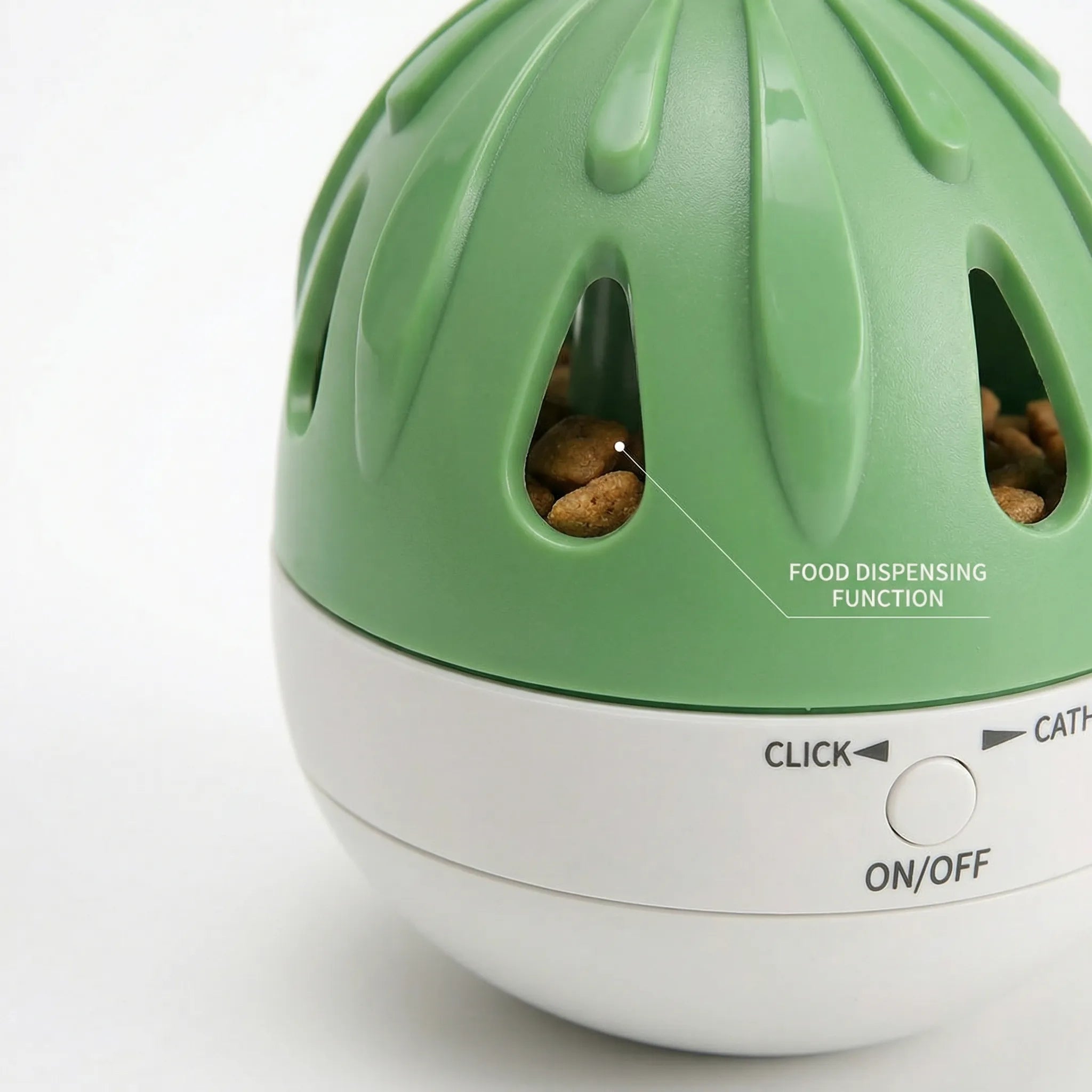 Catpat Interactive Cat Toys for Indoor Cats, Automatic Wobble Cat Toy with Moving Feather Teaser, Treat Dispensing Tumbler and Bird Sounds, Rechargeable Self Play Enrichment Toy for Kibble and Exercise