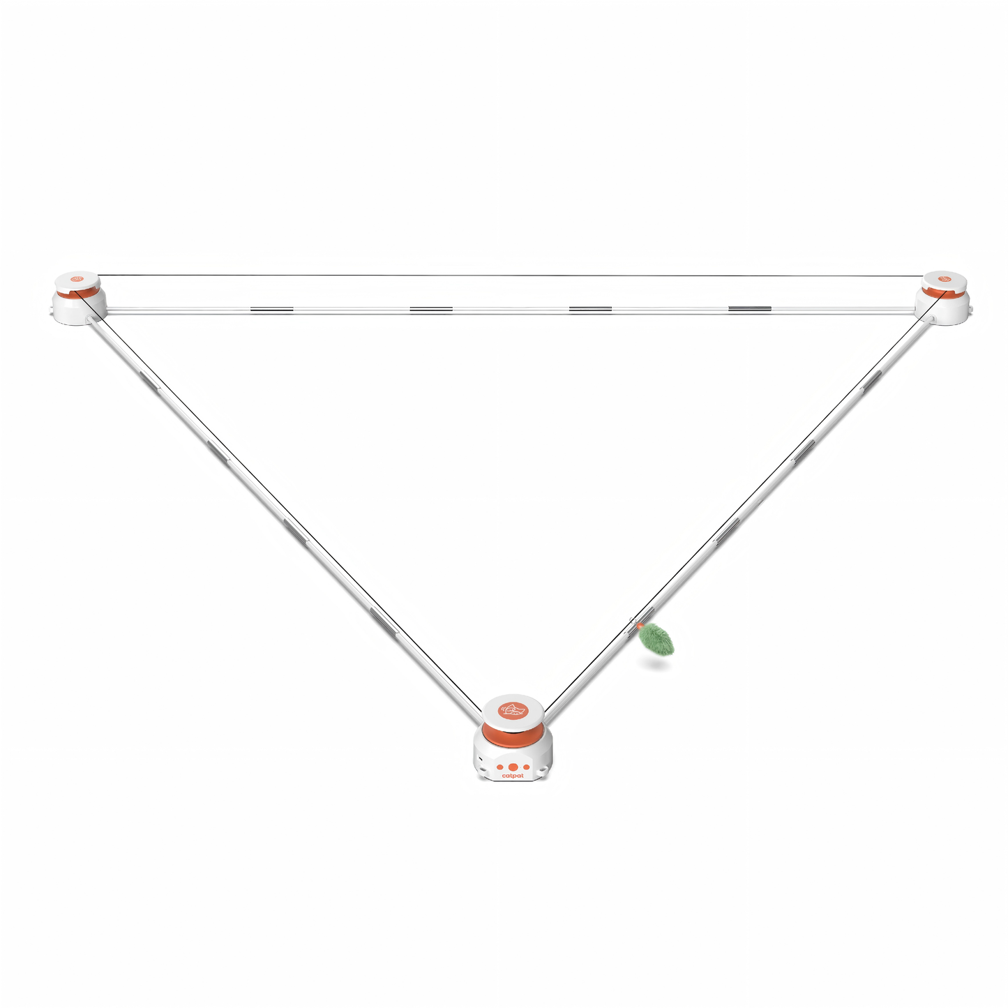 Interactive Cat Toys for Indoor Cats, Automatic Cat Treadmill Toy with Infrared Motion Sensor and 10-Min Timer Mode, USB Powered Electric String Chase Toy with Stable Expandable Rod Frame and Replacement Teaser Accessories