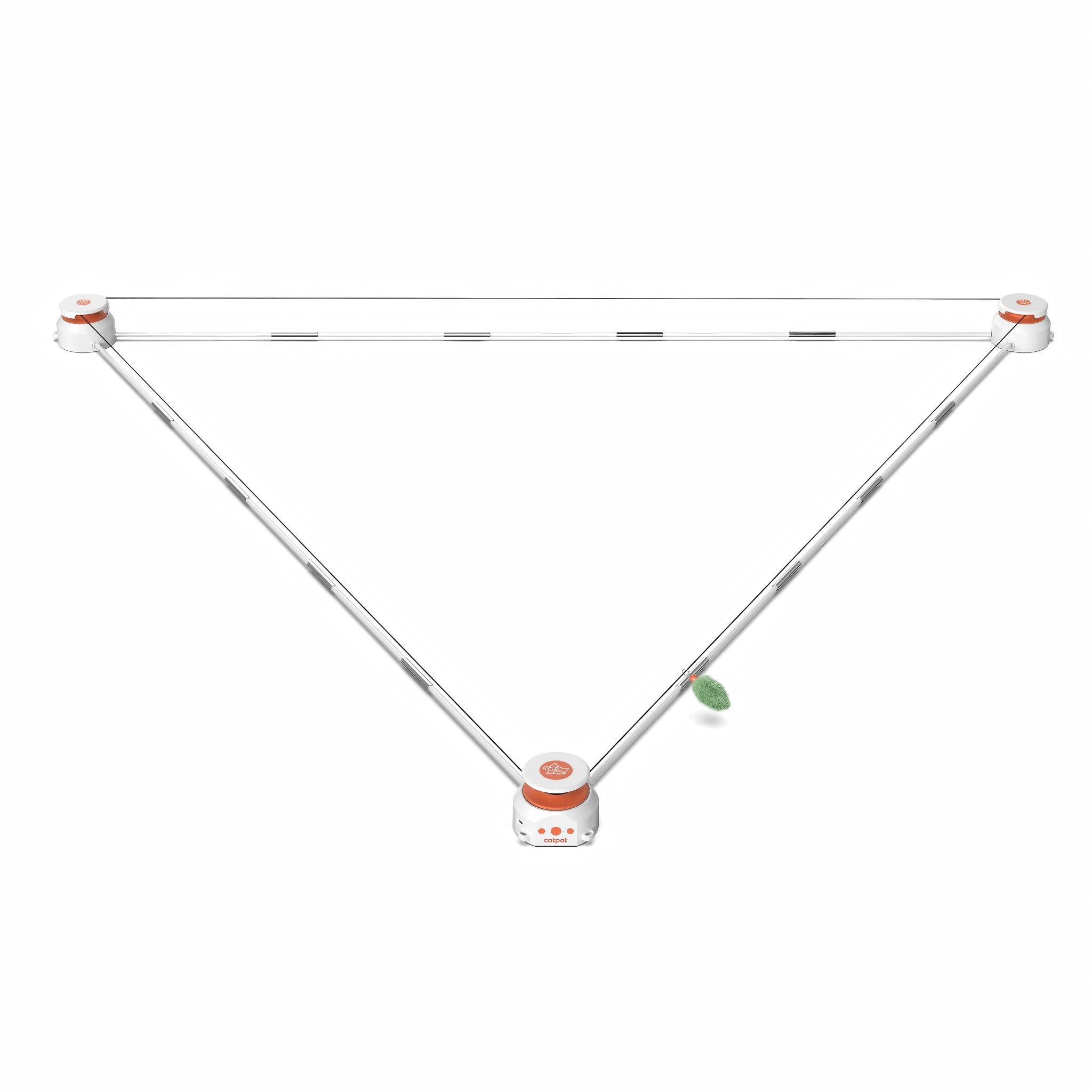 Interactive Cat Toys for Indoor Cats, Automatic Cat Treadmill Toy with Infrared Motion Sensor and 10-Min Timer Mode, USB Powered Electric String Chase Toy with Stable Expandable Rod Frame and Replacement Teaser Accessories