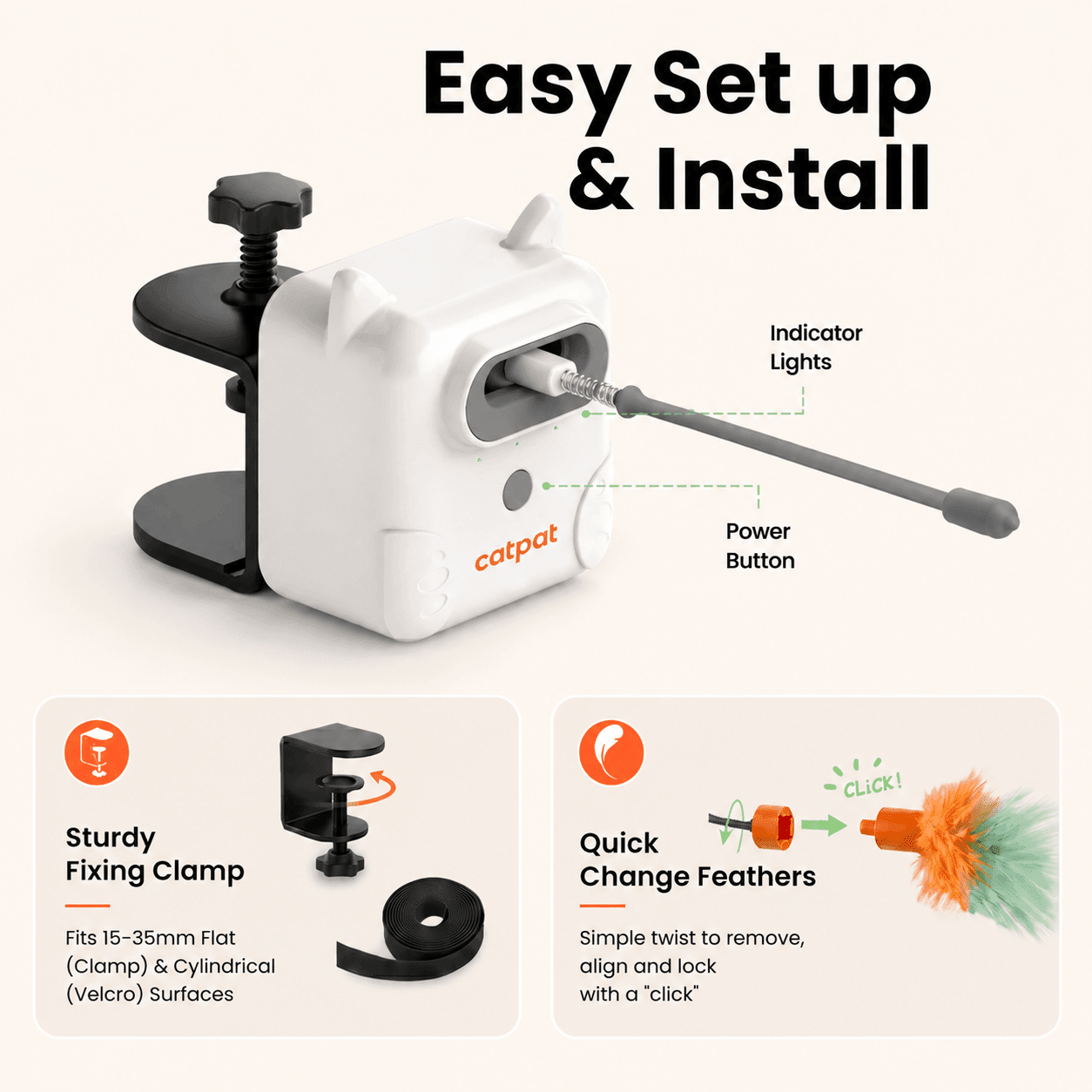 CatPat Automatic Dual Feather Cat Toy - Catpat
